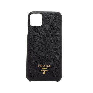 Auth PRADA - Black Leather Accessory Case
